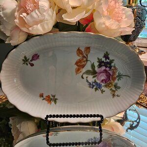 Vintage JLMenay Graf Von Henneberg White Porcelain Flower Dish Germany